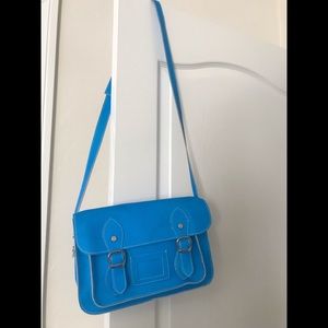 Pho leather blue  shoulder or messenger bag
